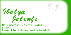 ibolya jelenfi business card